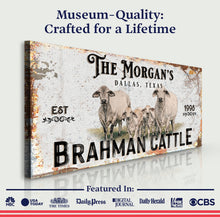 Load image into Gallery viewer, Personalized Brahman Cattle Sign II