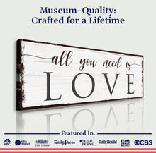 Load image into Gallery viewer, All You Need Is Love Sign