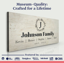 Load image into Gallery viewer, White Family Sign