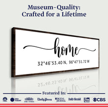 Load image into Gallery viewer, Family Home Coordinates Sign