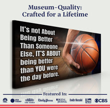 Load image into Gallery viewer, It's Not About Being Better Sports Quote Sign III
