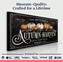 Load image into Gallery viewer, Family Autumn Harvest Thanksgiving Sign