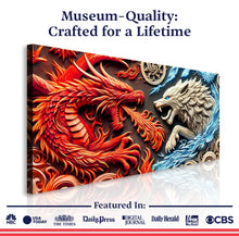 Load image into Gallery viewer, 3D Dragon and Wolf Wall Art V