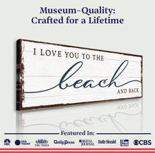 Load image into Gallery viewer, Love You To The Beach And Back Sign