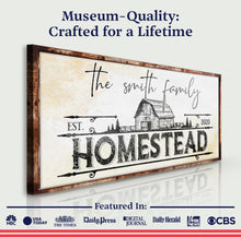 Load image into Gallery viewer, Family Vintage Rust Homestead Sign
