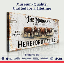 Load image into Gallery viewer, Personalized Hereford Cattle Sign II
