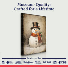 Load image into Gallery viewer, Vintage Snowman Christmas Wall Art IV