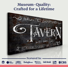 Load image into Gallery viewer, Haunted Graveyard Tavern Halloween Sign III