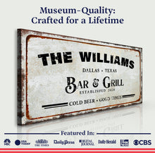 Load image into Gallery viewer, Bar and Grill Sign VII