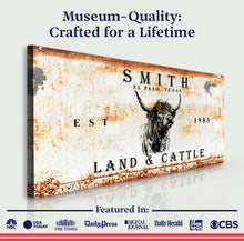 Load image into Gallery viewer, Land And Cattle Rustic Sign II