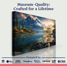 Load image into Gallery viewer, Mountain Sunrise Family Names Sign