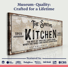 Load image into Gallery viewer, Family Kitchen Sign