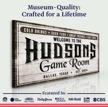 Load image into Gallery viewer, Personalized Game Room Sign IV