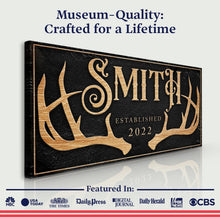 Load image into Gallery viewer, Personalized Family Antler Sign