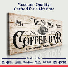 Load image into Gallery viewer, Personalized Coffee Bar Sign IV
