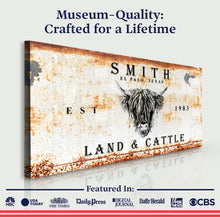 Load image into Gallery viewer, Land And Cattle Rustic Sign III