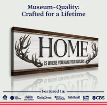 Load image into Gallery viewer, Home Is Where You Hang Your Antlers Sign