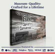 Load image into Gallery viewer, Where Love Grows And Laughter Flows Family Farm Names Sign
