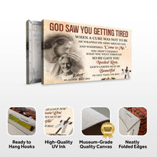 Load image into Gallery viewer, Personalized God Saw You Getting Tired Memorial Sign III