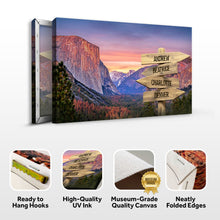 Load image into Gallery viewer, Yosemite Sunset Family Names Sign
