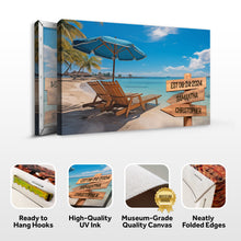 Load image into Gallery viewer, Summer Beach Family Names Sign