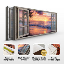 Load image into Gallery viewer, Sunset Beach Window Scenery Wall Art