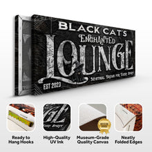 Load image into Gallery viewer, Black Cat's Enchanted Lounge Halloween Sign