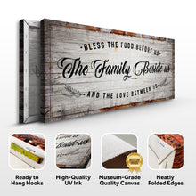 Load image into Gallery viewer, Bless The Food Before Us Kitchen Sign