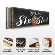 Load image into Gallery viewer, Personalized She Shed Sign VI