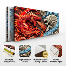 Load image into Gallery viewer, 3D Dragon and Wolf Wall Art V