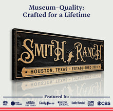 Load image into Gallery viewer, Personalized Horse Ranch Sign