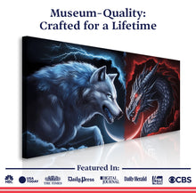 Load image into Gallery viewer, 3D Dragon and Wolf Wall Art