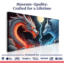 Load image into Gallery viewer, 3D Dragon and Wolf Wall Art III