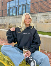 Load image into Gallery viewer, Jesus Is King Black Unisex Hoodie