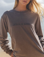 Load image into Gallery viewer, Jesus Is King Brown LS Unisex Tee