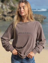 Load image into Gallery viewer, Jesus Is King Brown LS Unisex Tee