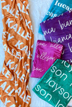 Load image into Gallery viewer, Jewel Tones Personalized Minky Blanket