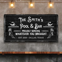 Load image into Gallery viewer, Personalized Rustic Pool Sign