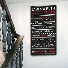 Load image into Gallery viewer, Patio Rules Sign