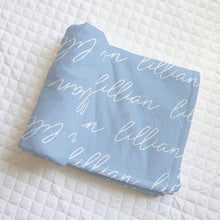 Load image into Gallery viewer, Lillian Blue Personalized Minky Blanket