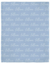 Load image into Gallery viewer, Lillian Blue Personalized Minky Blanket
