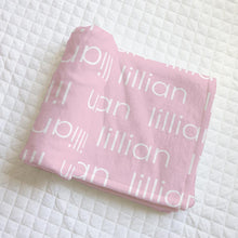Load image into Gallery viewer, Lillian Pink Personalized Minky Blanket