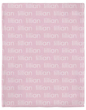 Load image into Gallery viewer, Lillian Pink Personalized Minky Blanket