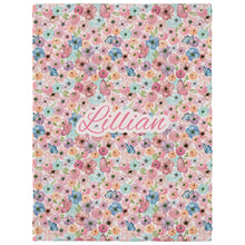 Load image into Gallery viewer, Lillian's Garden Personalized Minky Blanket