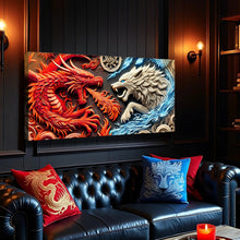 Load image into Gallery viewer, 3D Dragon and Wolf Wall Art V