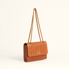 Load image into Gallery viewer, Loyal West Savi Small Embossed &amp; Grained Leather Bag - Amber Glow