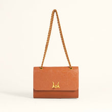 Load image into Gallery viewer, Loyal West Savi Small Embossed &amp; Grained Leather Bag - Amber Glow
