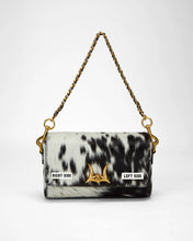 Load image into Gallery viewer, Loyal West SAVI MINI BAG IN BLACK &amp; WHITE COWHIDE