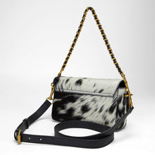 Load image into Gallery viewer, Loyal West SAVI MINI BAG IN BLACK &amp; WHITE COWHIDE