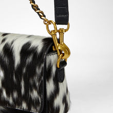 Load image into Gallery viewer, Loyal West SAVI MINI BAG IN BLACK &amp; WHITE COWHIDE